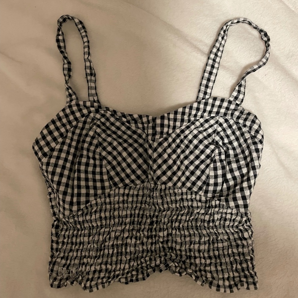 Kendall and Kylie gingham top